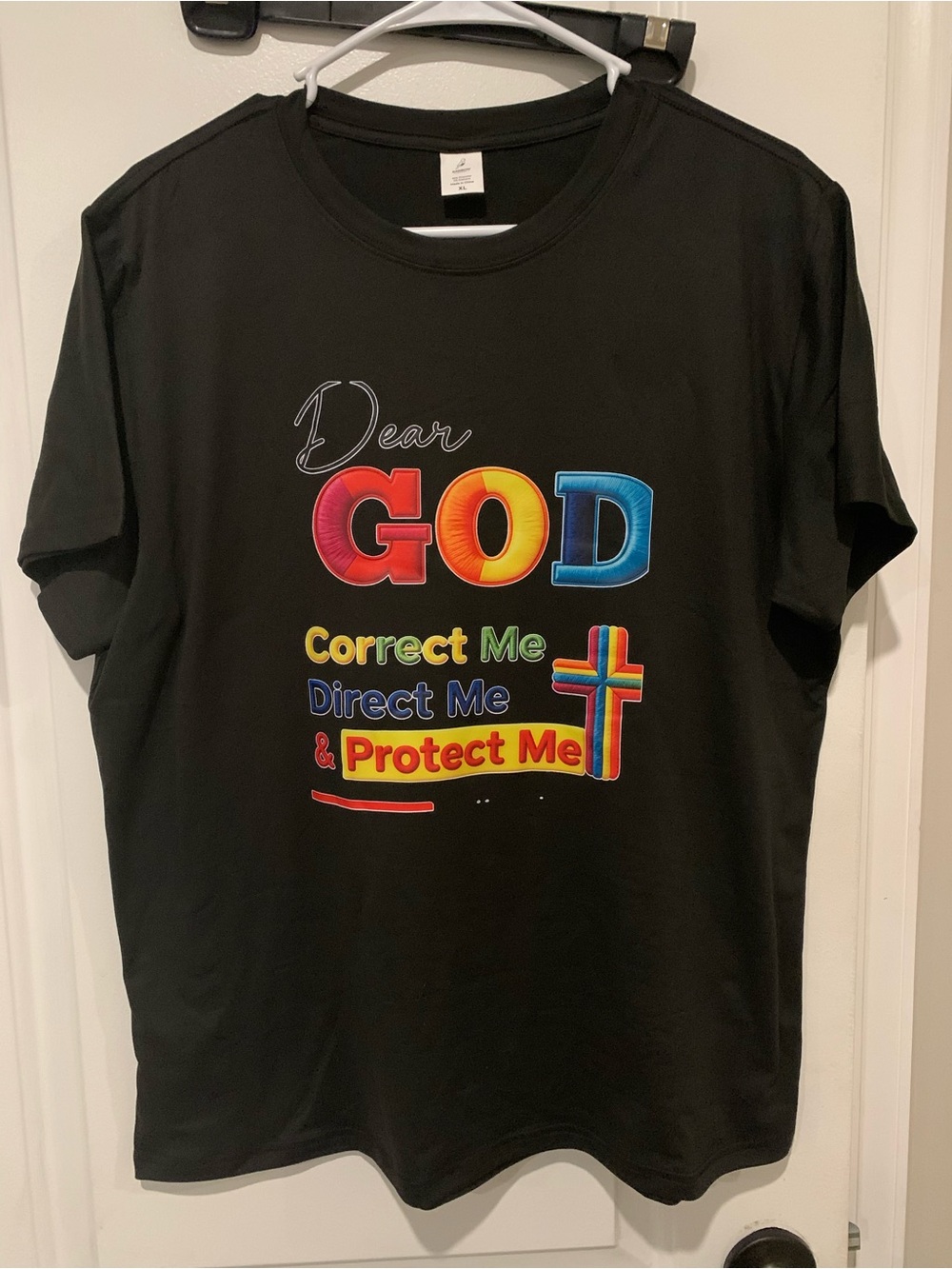 Kids Black Graphic Tee - Dear God Correct Me Direct Me & Protect Me